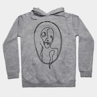 Horror Mirror on the wall | Minimalist dark illustration | Part 5 Hoodie